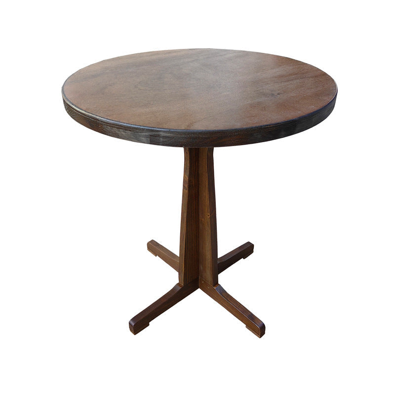 Moderne Retro Massivtre Plywood & Jern Rund Firkantet Kaffebord Og Stolsett For Balkong & Stue | Luvikno