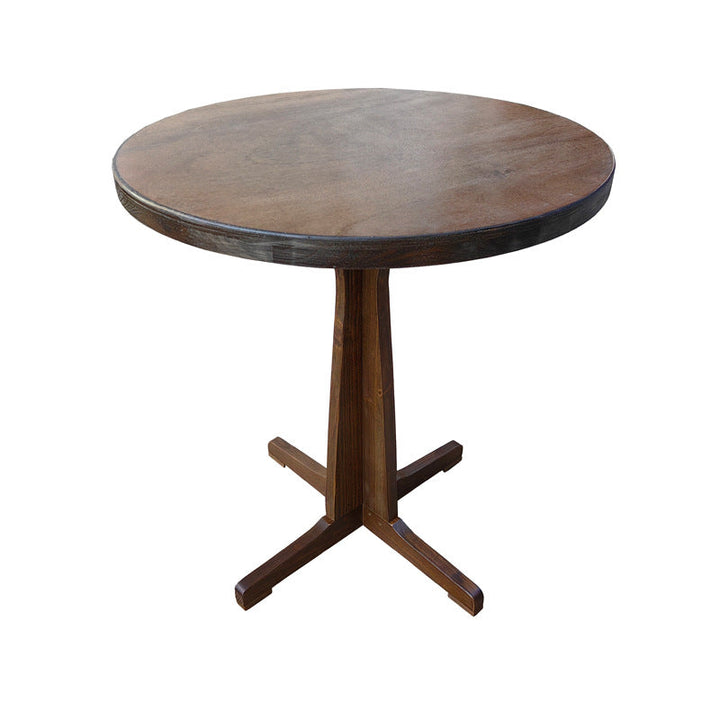 Moderne Retro Massivtre Plywood & Jern Rund Firkantet Kaffebord Og Stolsett For Balkong & Stue | Luvikno