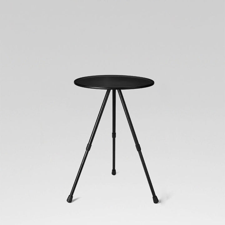 Moderne Enkelhet Aluminiumlegering ABS Rund Sammenleggbar Utendørs Kaffebord 1-Brett Lommelykt Holder For Utendørs | Luvikno