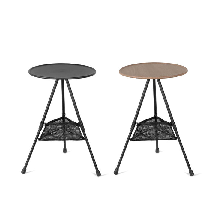 Moderne Enkelhet Aluminiumlegering ABS Rund Sammenleggbar Utendørs Kaffebord 1-Brett Lommelykt Holder For Utendørs | Luvikno