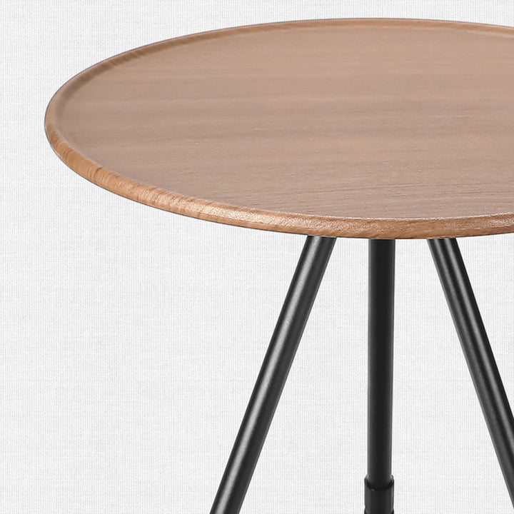 Moderne Enkelhet Aluminiumlegering ABS Rund Sammenleggbar Utendørs Kaffebord 1-Brett Lommelykt Holder For Utendørs | Luvikno