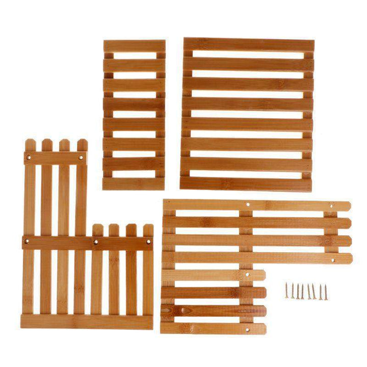 Bamboo Flowers Plants Shelf Luvikno