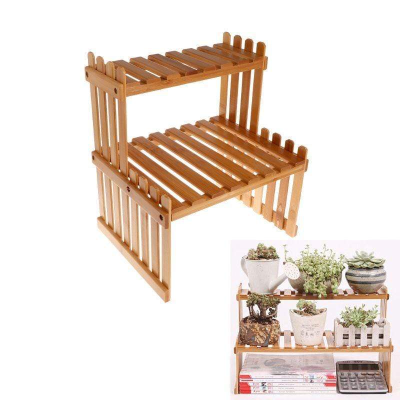 Bamboo Flowers Plants Shelf Luvikno