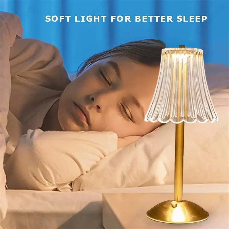 Trådlampe med krystaldekor og dimbar belysning - GlamLight | Luvikno
