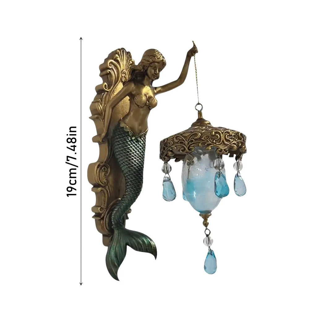 Luvikno | Elegant Baroque Havfrue Vegglampe – Kunstnerisk Maritim Vegglampe for Atmosfæriske Rom