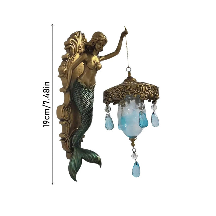 Luvikno | Elegant Baroque Havfrue Vegglampe – Kunstnerisk Maritim Vegglampe for Atmosfæriske Rom