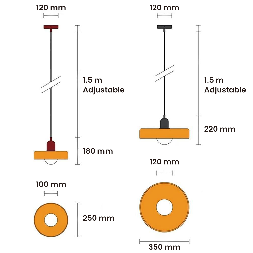 Bauhaus Fargerik Glass Pendelampe - Moderne Designlampe for Stue og Spisestue | Luvikno