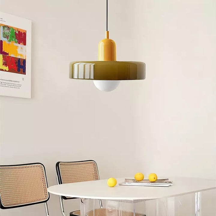 Fargerik Bauhaus-Stil Pendellampe - StiloGlas | Luvikno