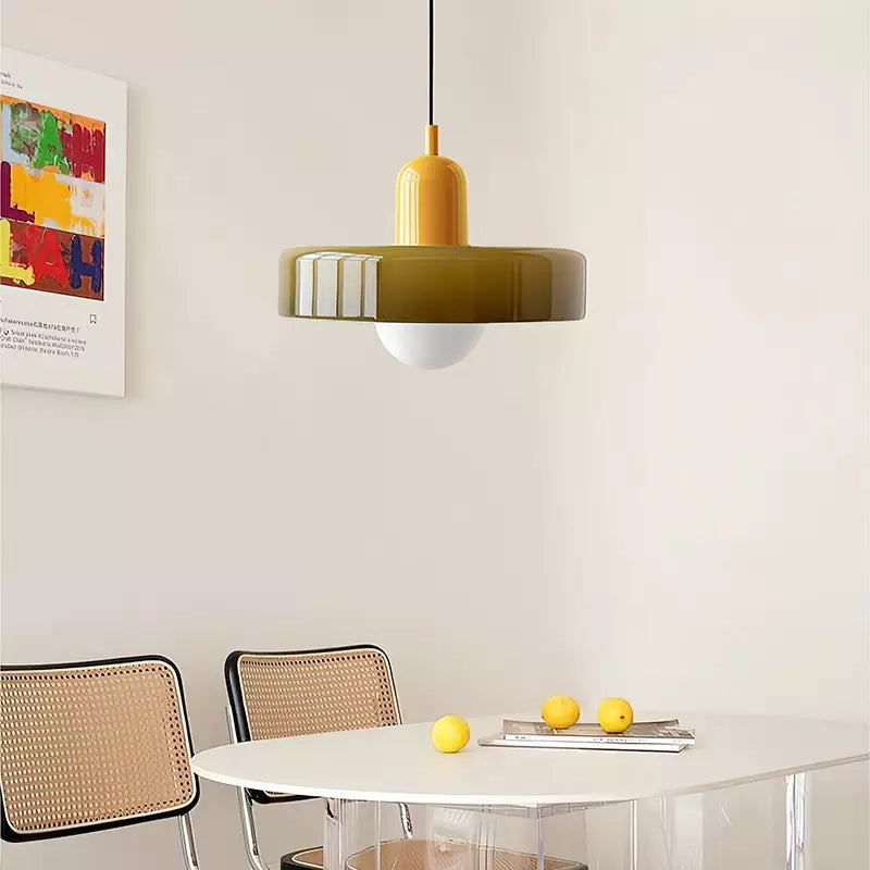 Luvikno | Farget Glass Bauhaus Pendellampe for Moderne Hjemdekor & Spisesteder