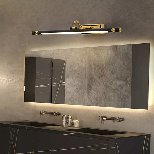 Luksus svart-gull speillampe – LumoGold | Luvikno