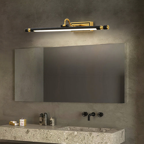 Luksus svart-gull speillampe – LumoGold | Luvikno