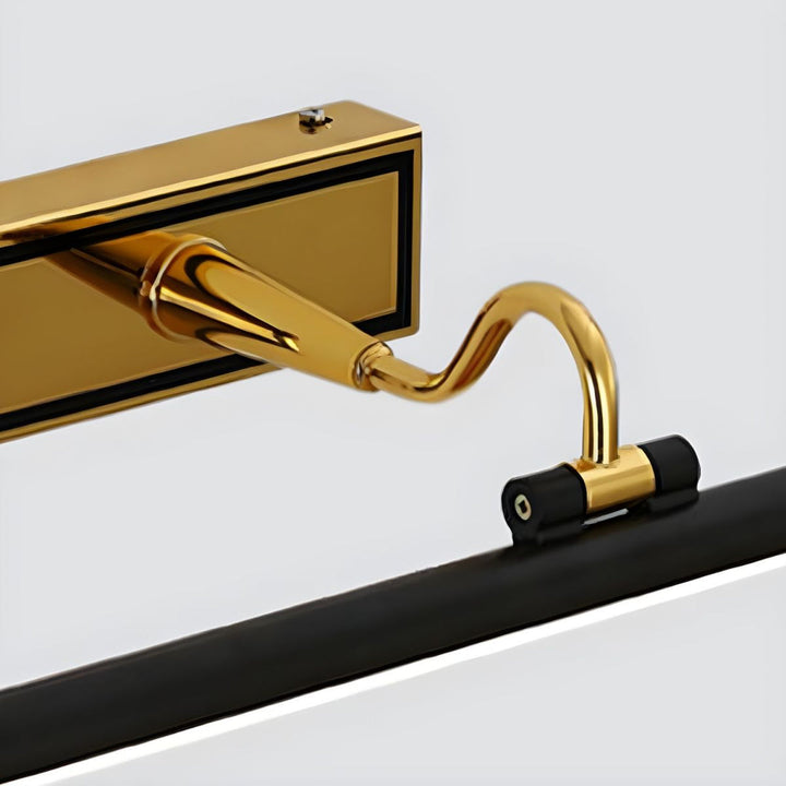 Luksus svart-gull speillampe – LumoGold | Luvikno