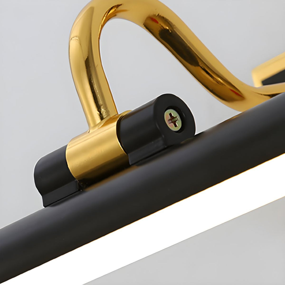 Luksus svart-gull speillampe – LumoGold | Luvikno