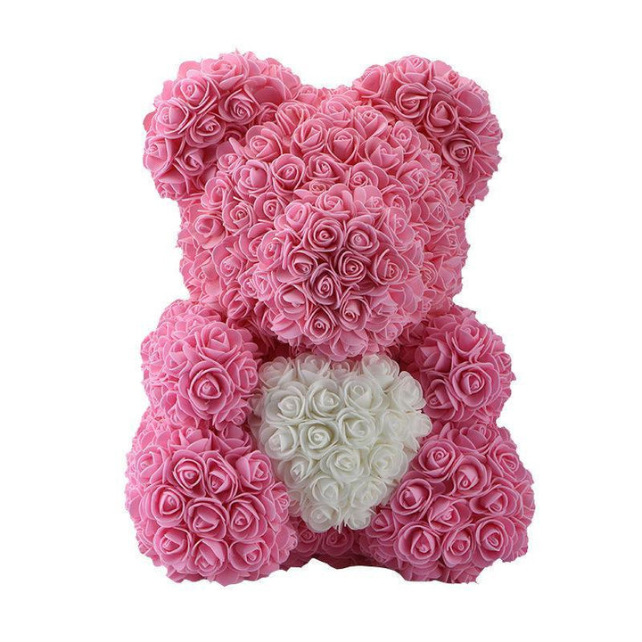 Rose Teddy Bear med Hjerte | Luvikno