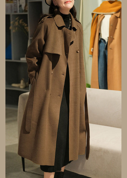 Luvik | Peter Pan kaulakoru ruskea nappi villa kiristys talvitakit