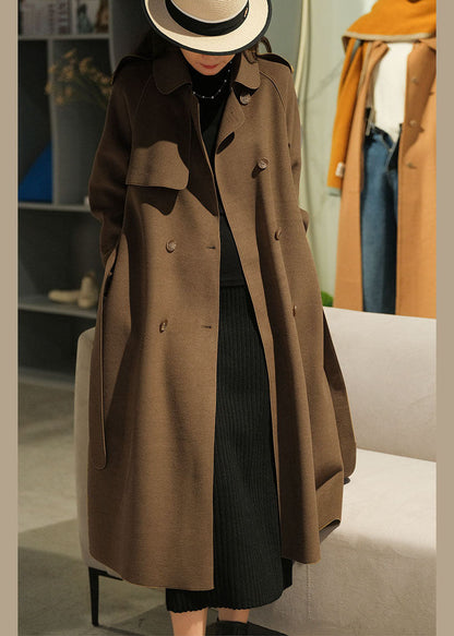 Luvik | Peter Pan kaulakoru ruskea nappi villa kiristys talvitakit