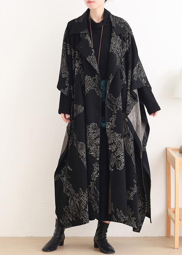 Luvik | Asymmetrisk vridning hals Plus Size kvinner med svarte mønstre