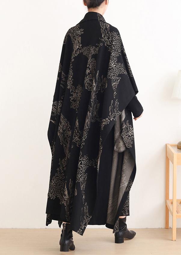 Luvik | Asymmetrisk vridning hals Plus Size kvinner med svarte mønstre