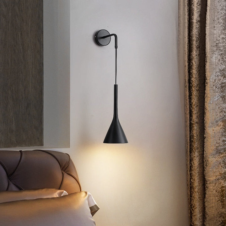 Skandinavisk bedside pendel vegglampe – Justerbar ledning | Luvikno