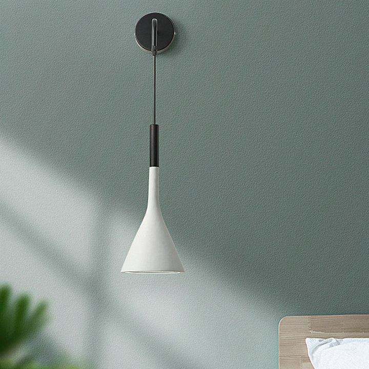 Skandinavisk bedside pendel vegglampe – Justerbar ledning | Luvikno