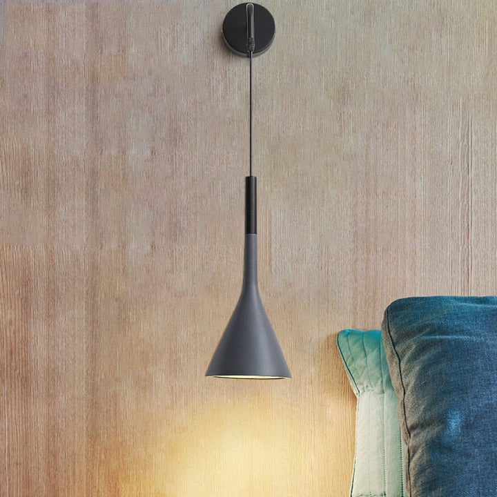Skandinavisk bedside pendel vegglampe – Justerbar ledning | Luvikno