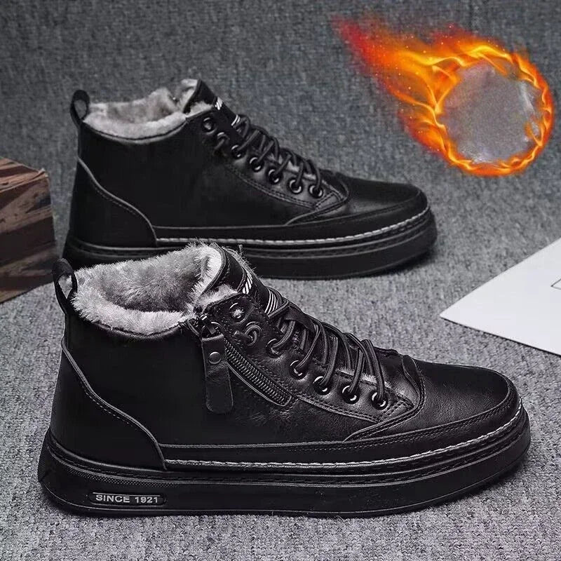 Luvik | Miesten lumen saappaat lämpimällä puuvillavuorilla ja liukumattomalla pohjalla