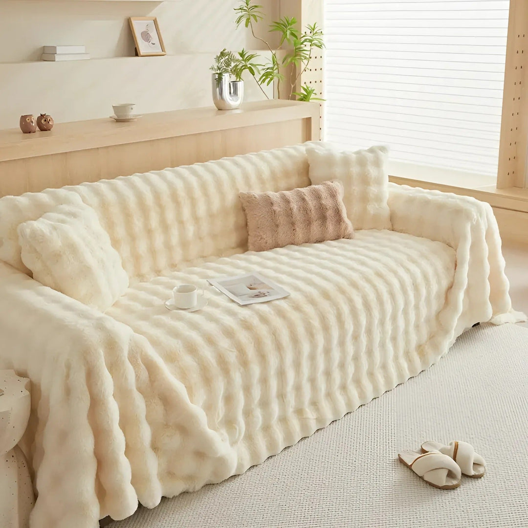 Vinter Fluffy Plush Sofa Deksel | Luvikno