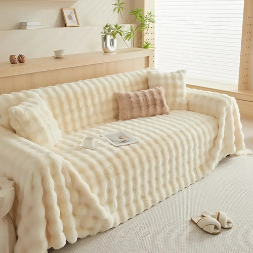 Vinter Fluffy Plush Sofa Deksel | Luvikno