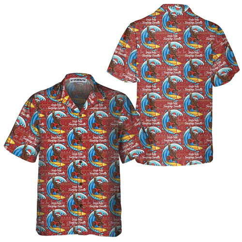 Luvik | Hawaii-skjorte Bigfoot Surf Jul, Bigfoot jules morsomme t-skjorte, Beste julegaveidé