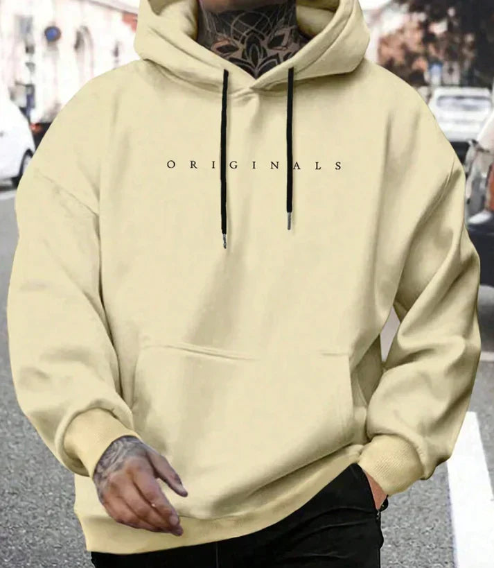 Luvik - Streetwear Høst Hoodie med Kordelzug for Herrer