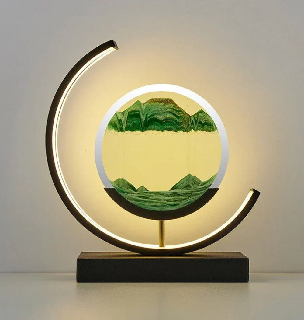 Elegant Sand Landskap Bordlampe Luvikno