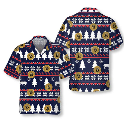 Luvik | Häikäisevä Bitcoin-joulupaita, Hauska joulupaita miehille