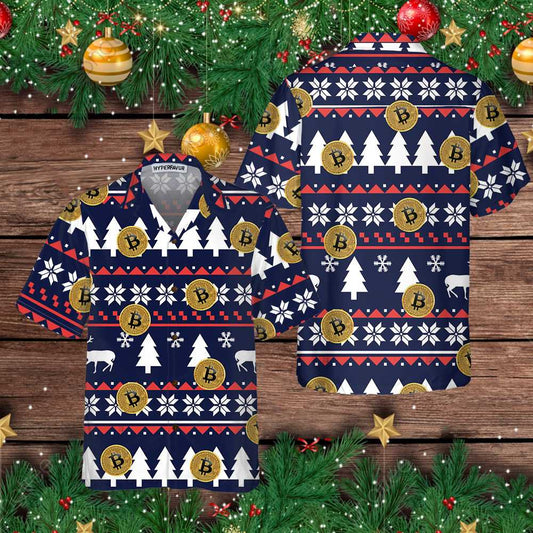 Luvik | Häikäisevä Bitcoin-joulupaita, Hauska joulupaita miehille