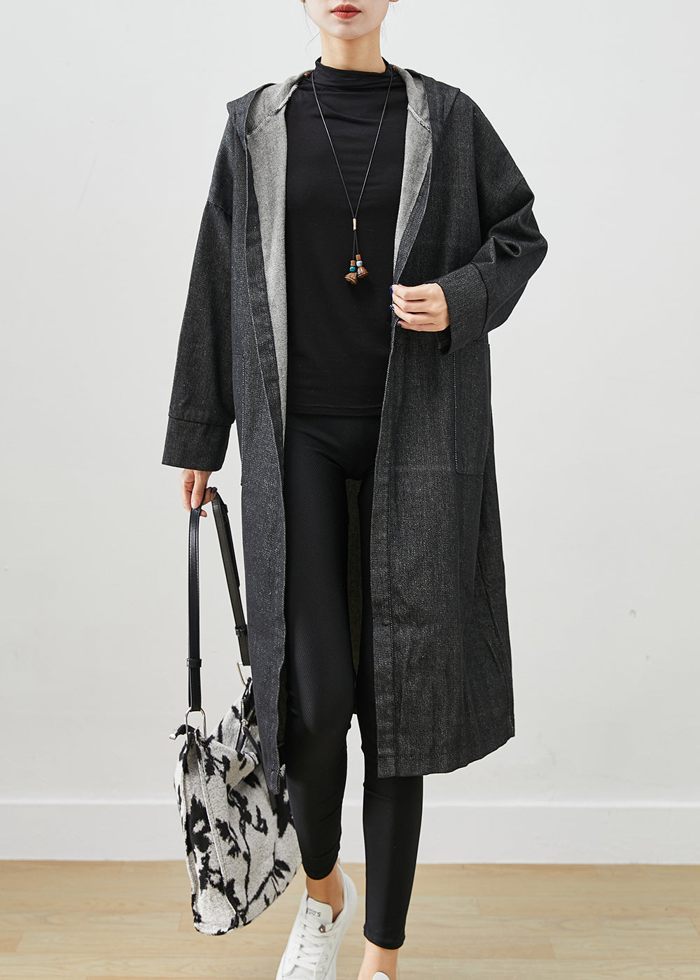 Luvik | Oversized denimjakke med hette og lommer