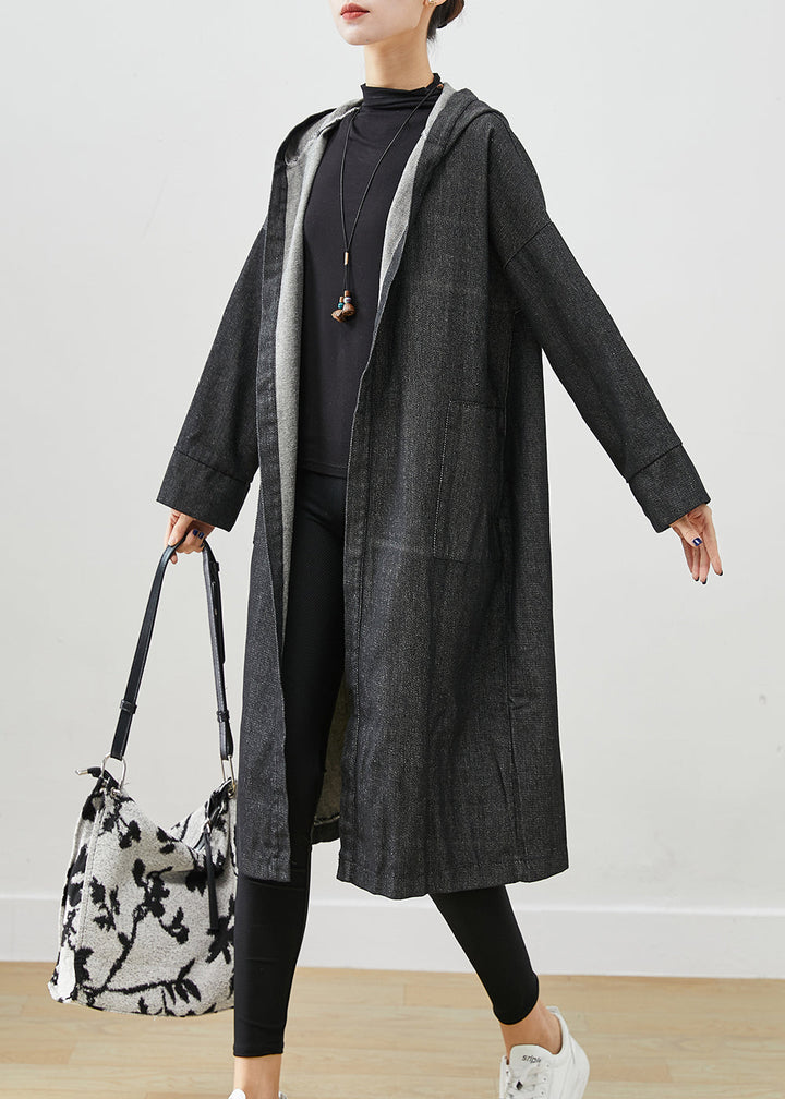Luvik | Oversized denimjakke med hette og lommer
