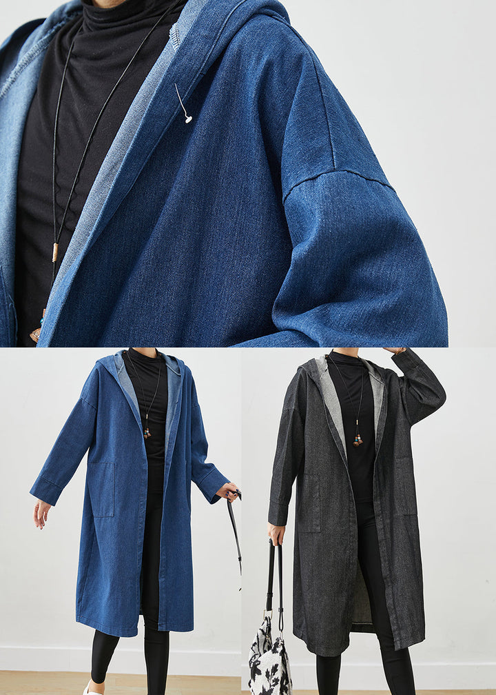 Luvik | Oversized denimjakke med hette og lommer