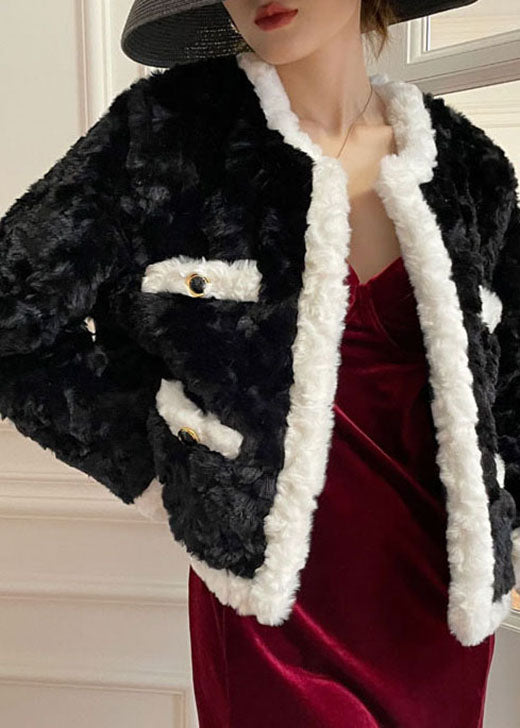 Luvik | Vinterjakker i kunstpels med lommene i patchwork