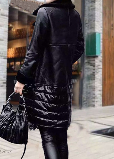 Luvik | Patchwork-takki, jossa on vetskari, pitkät hihat