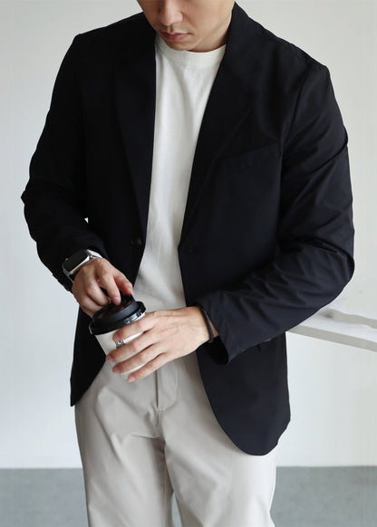 Luvik | Spandex-kangas yksinkertaiset takit Miesten rento vaatteet käänteillä