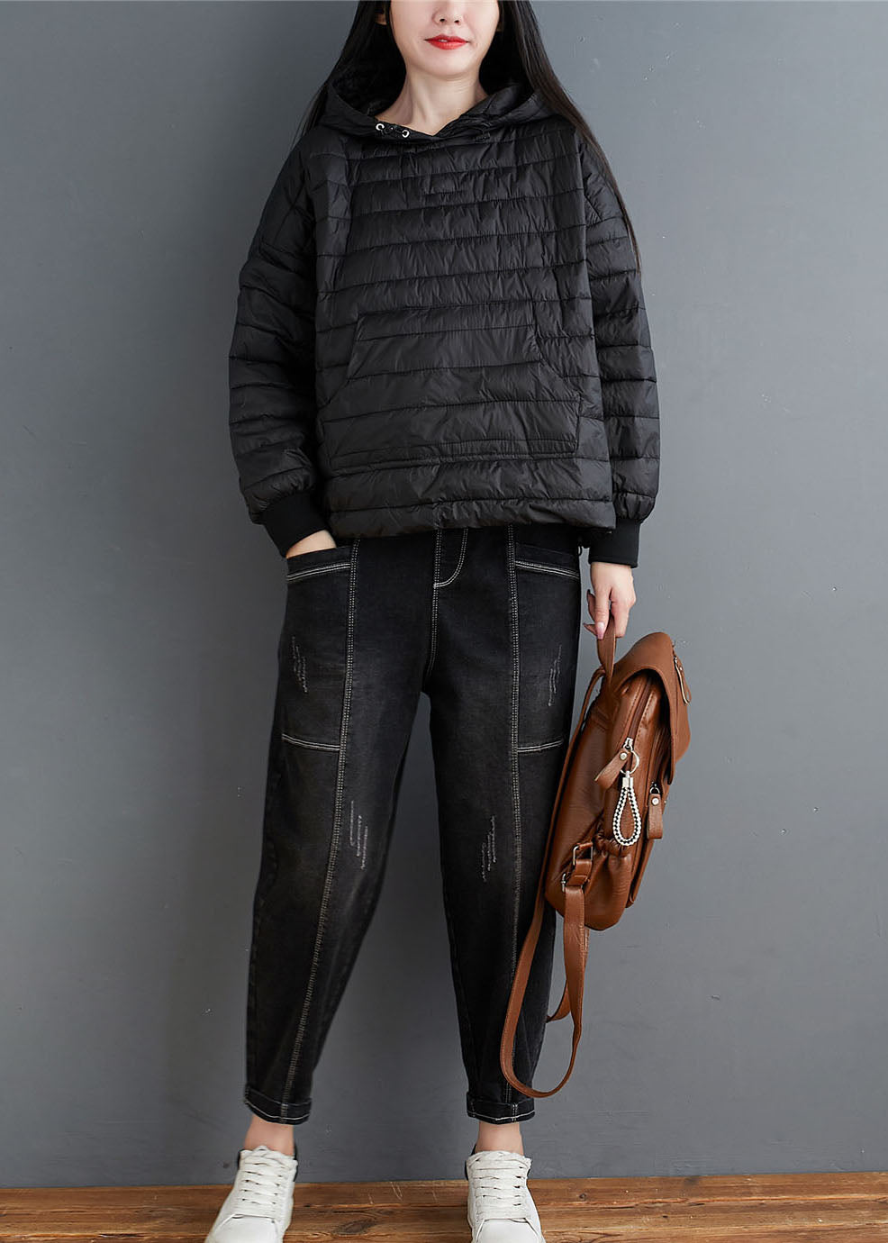 Luvik | Ohut puuvillainen huppari, jossa on kiristettävä naru talveksi