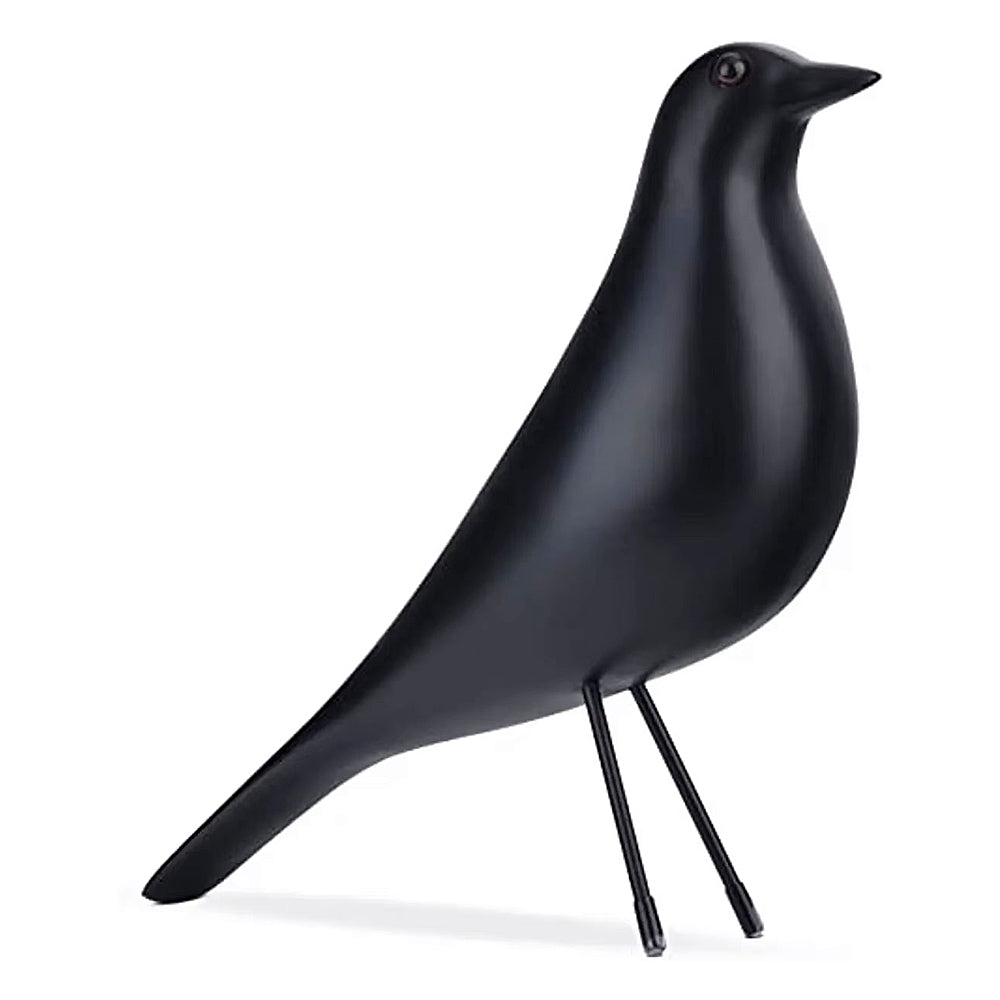Scandi House Bird – Nordisk dekorativ figur i svart eller hvit | Luvikno