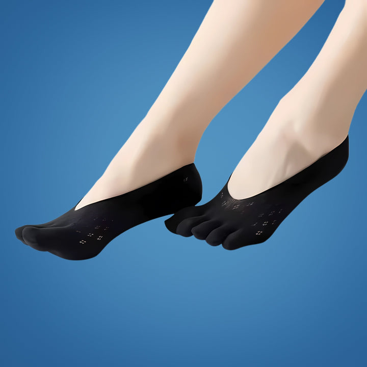 ToeAlign | Ortopediske Tå Sokker – Tå Separasjon, Fukttransporterende & Lindring for Hallux Valgus, Hammerfott & Idrettsfot Luvikno