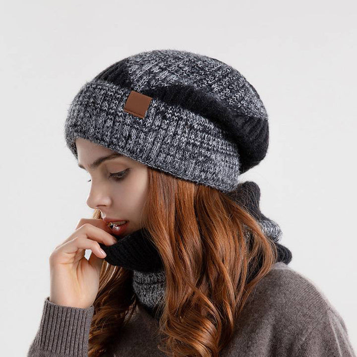 CozyWrap Sett – Trendy Lue og Skjerf for Vinter Luvikno