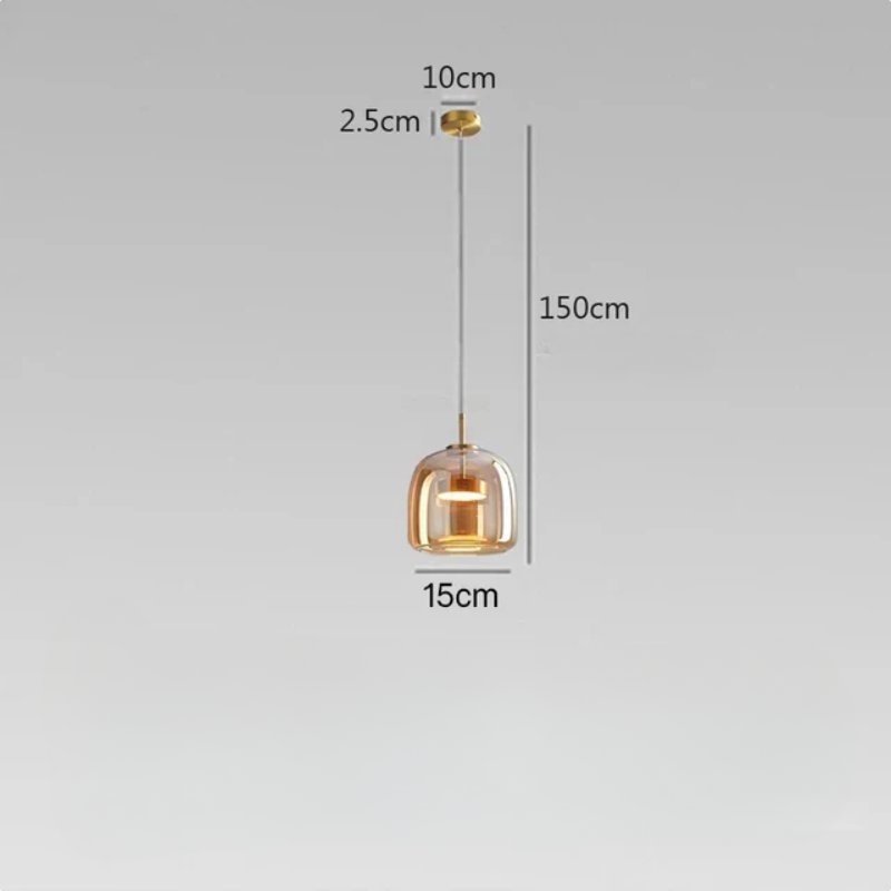 Minimalistisk Glass Pendellampe, Moderne Designer Hengende Lampe for Spisestue & Stue | Luvikno