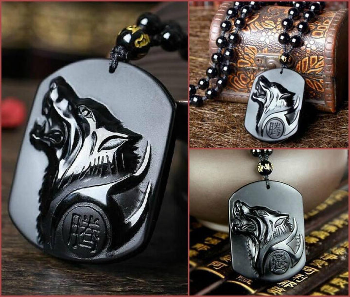 Black Wolf Obsidian Halskjede | Luvikno