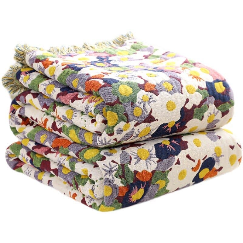 Bloom Pastoral Flower Wurfdecke | Luvikno