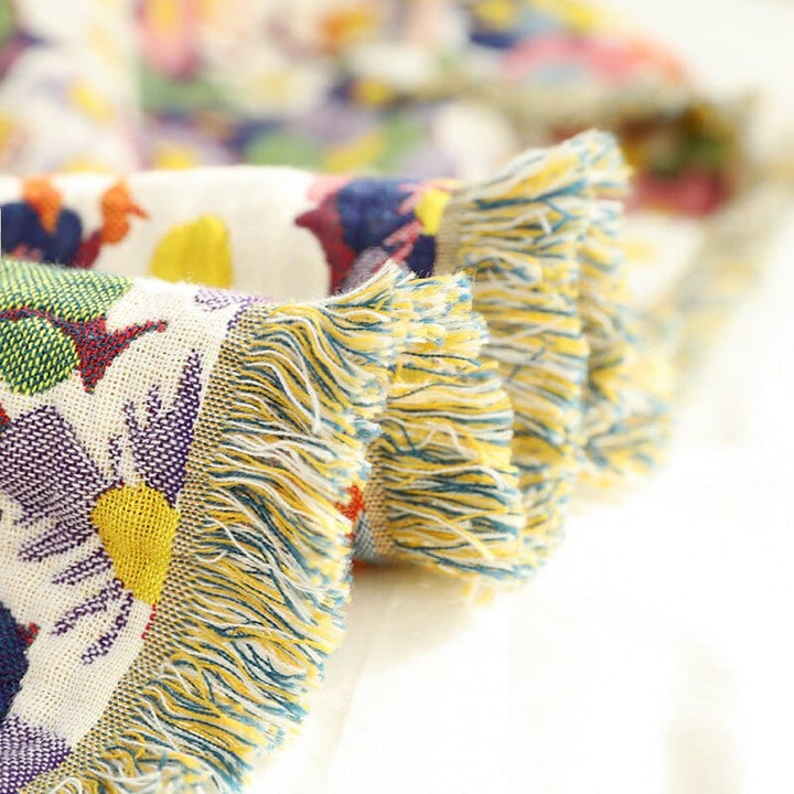 Bloom Pastoral Flower Wurfdecke | Luvikno
