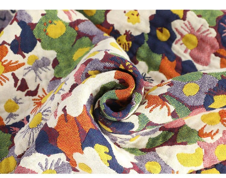 Bloom Pastoral Flower Wurfdecke | Luvikno