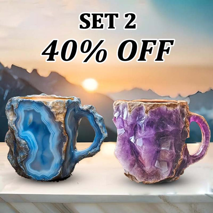 Luvikno | CrystalBrew Kaffe Kopper | Elegante mineral krystall kopper for en unik kaffeopplevelse