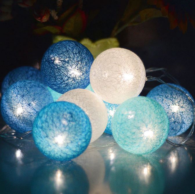 Gledelig Bomull Lys Ball Girlander - LumiBall | Luvikno